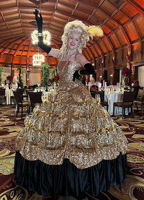 Marie Antoinette Strolling Champagne Dress